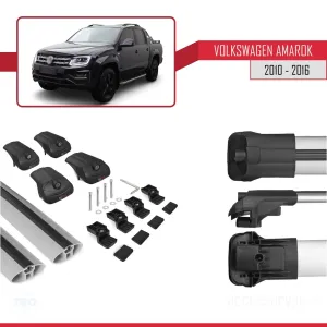 Volkswagen Amarok 2010-2016 Arası ile uyumlu ACE-1 Ara Atkı Tavan Barı GRİ thumb 5