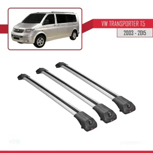 Volkswagen (T5) 2003-2015 Arası ile uyumlu ACE-1 Ara Atkı Tavan Barı GRİ 3 ADET BAR thumb 3