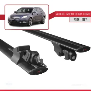 Vauxhall Insignia Sports Tourer 2009-2017 Arası ile uyumlu HOOK Model Anahtar Kilitli Ara Atkı Tavan Barı SİYAH thumb 5