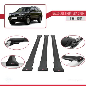 Vauxhall Frontera Sport 1999-2004 Arası ile Uyumlu FLY Model Ara Atkı Tavan Barı SİYAH 3 ADET BAR thumb 5