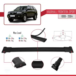 Opel Frontera Sport 1999-2004 Arası ile Uyumlu FLY Model Ara Atkı Tavan Barı SİYAH - Görsel 4