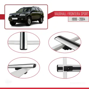 Opel Frontera Sport 1999-2004 Arası ile uyumlu Basic Model Ara Atkı Tavan Barı GRİ 3 ADET - Görsel 4