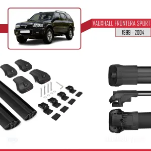 Vauxhall Frontera Sport 1999-2004 Arası ile uyumlu ACE-1 Ara Atkı Tavan Barı SİYAH thumb 5