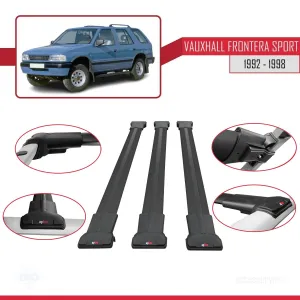 Vauxhall Frontera Sport 1992-1998 Arası ile Uyumlu FLY Model Ara Atkı Tavan Barı SİYAH 3 ADET BAR thumb 5
