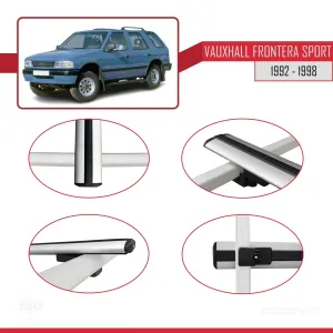 Vauxhall Frontera Sport 1992-1998 Arası ile uyumlu Basic Model Ara Atkı Tavan Barı GRİ 3 ADET thumb 4
