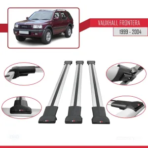 Vauxhall Frontera 1999-2004 Arası ile Uyumlu FLY Model Ara Atkı Tavan Barı GRİ 3 ADET BAR thumb 5