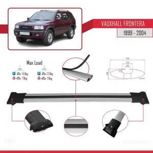 Vauxhall Frontera 1999-2004 Arası ile Uyumlu FLY Model Ara Atkı Tavan Barı GRİ thumb 4