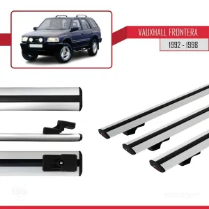 Opel Frontera 1992-1998 Arası ile uyumlu Basic Model Ara Atkı Tavan Barı GRİ 3 ADET - Görsel 3