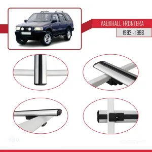 Opel Frontera 1992-1998 Arası ile uyumlu Basic Model Ara Atkı Tavan Barı GRİ 3 ADET - Görsel 4