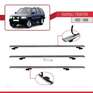 Opel Frontera 1992-1998 Arası ile uyumlu Basic Model Ara Atkı Tavan Barı GRİ 3 ADET - Görsel 5