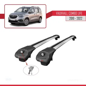 Opel Combo Life 2019-2022 Arası ile uyumlu ACE-1 Ara Atkı Tavan Barı GRİ - Görsel 4
