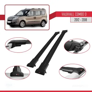 Opel Combo D 2012-2018 Arası ile Uyumlu FLY Model Ara Atkı Tavan Barı SİYAH - Görsel 5