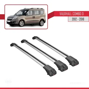 Opel Combo D 2012-2018 Arası ile uyumlu ACE-1 Ara Atkı Tavan Barı GRİ 3 ADET BAR - Görsel 3