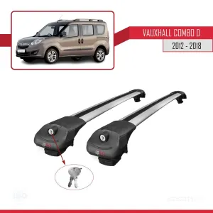 Vauxhall Combo D 2012-2018 Arası ile uyumlu ACE-1 Ara Atkı Tavan Barı GRİ thumb 4
