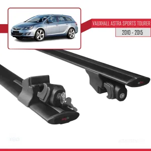 Vauxhall Astra Mk6 Estate 2010-2015 Arası ile uyumlu HOOK Model Anahtar Kilitli Ara Atkı Tavan Barı SİYAH thumb 5