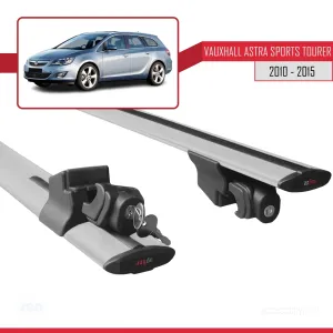 Vauxhall Astra Mk6 Estate 2010-2015 Arası ile uyumlu HOOK Model Anahtar Kilitli Ara Atkı Tavan Barı GRİ thumb 5