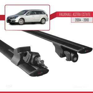 Vauxhall Astra Mk5 Estate 2004-2010 Arası ile uyumlu HOOK Model Anahtar Kilitli Ara Atkı Tavan Barı SİYAH thumb 5