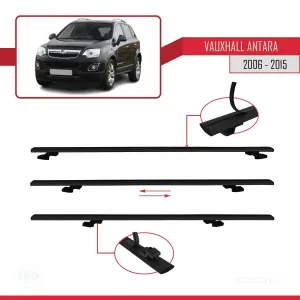 Vauxhall Antara 2006-2015 Arası ile uyumlu Basic Model Ara Atkı Tavan Barı SİYAH 3 ADET - Görsel 5