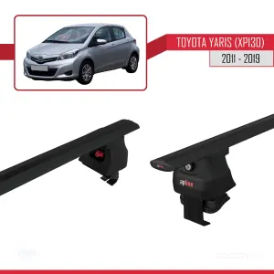 Toyota Yaris / Vitz (XP130) 2011-2019 Arası ile uyumlu ACE-4 Ara Atkı Tavan Barı SİYAH - Görsel 5