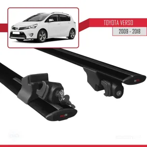 Toyota Verso 2009-2018 Arası ile uyumlu HOOK Model Anahtar Kilitli Ara Atkı Tavan Barı SİYAH thumb 5