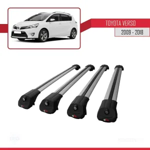 Toyota Verso 2009-2018 Arası ile uyumlu ACE-1 Ara Atkı Tavan Barı GRİ 4 ADET BAR thumb 4