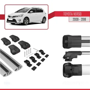 Toyota Verso 2009-2018 Arası ile uyumlu ACE-1 Ara Atkı Tavan Barı GRİ - Görsel 5