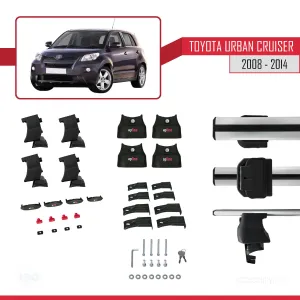 Toyota Urban Cruiser 2008-2014 Arası ile uyumlu ACE-4 Ara Atkı Tavan Barı GRİ thumb 4