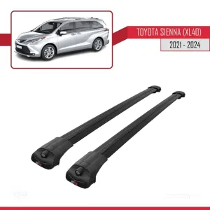 Toyota Sienna (XL40) 2021 ve Sonrası ile uyumlu ACE-1 Ara Atkı Tavan Barı SİYAH thumb 3