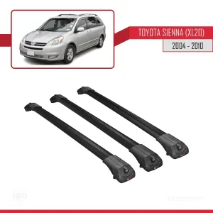 Toyota Sienna (XL20) 2004-2010 Arası ile uyumlu ACE-1 Ara Atkı Tavan Barı SİYAH 3 ADET BAR thumb 3