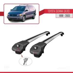 Toyota Sienna (XL10) 1998-2003 Arası ile uyumlu ACE-1 Ara Atkı Tavan Barı GRİ thumb 4
