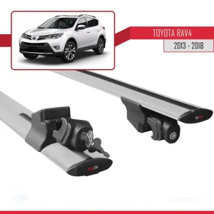 Toyota RAV4 2013-2018 Arası ile uyumlu HOOK Model Anahtar Kilitli Ara Atkı Tavan Barı GRİ thumb 5