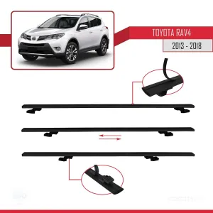 Toyota RAV4 2013-2018 Arası ile uyumlu Basic Model Ara Atkı Tavan Barı SİYAH 3 ADET - Görsel 5