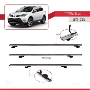 Toyota RAV4 2013-2018 Arası ile uyumlu Basic Model Ara Atkı Tavan Barı GRİ 3 ADET - Görsel 5