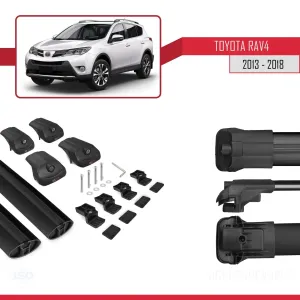 Toyota RAV4 2013-2018 Arası ile uyumlu ACE-1 Ara Atkı Tavan Barı SİYAH - Görsel 5