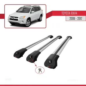 Toyota RAV4 2006-2012 Arası ile uyumlu ACE-1 Ara Atkı Tavan Barı GRİ 3 ADET BAR thumb 4