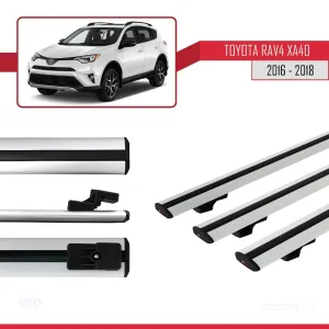 Toyota RAV4 (XA40) 2016-2018 Arası ile uyumlu Basic Model Ara Atkı Tavan Barı GRİ 3 ADET thumb 5