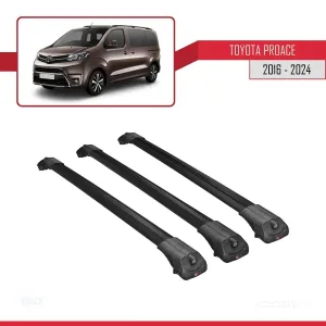 Toyota Proace 2016 ve Sonrası ile uyumlu ACE-1 Ara Atkı Tavan Barı SİYAH 3 ADET BAR thumb 3
