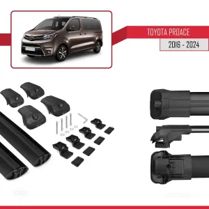 Toyota Proace 2016 ve Sonrası ile uyumlu ACE-1 Ara Atkı Tavan Barı SİYAH - Görsel 5