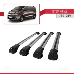 Toyota Proace 2016 ve Sonrası ile uyumlu ACE-1 Ara Atkı Tavan Barı GRİ 4 ADET BAR thumb 4