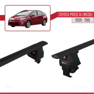 Toyota Prius III (XW30) 2009-2015 Arası ile uyumlu ACE-4 Ara Atkı Tavan Barı SİYAH thumb 5