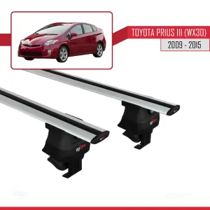 Toyota Prius III (XW30) 2009-2015 Arası ile uyumlu ACE-4 Ara Atkı Tavan Barı GRİ thumb 2