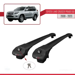 Toyota Land Cruiser Prado (J150) 2009-2023 Arası ile uyumlu ACE-1 Ara Atkı Tavan Barı SİYAH thumb 4