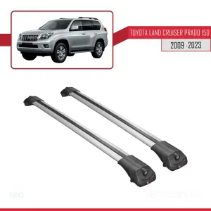 Toyota Land Cruiser Prado (J150) 2009-2023 Arası ile uyumlu ACE-1 Ara Atkı Tavan Barı GRİ thumb 3
