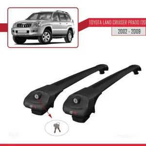 Toyota Land Cruiser Prado (J120) 2002-2006 Arası ile uyumlu ACE-1 Ara Atkı Tavan Barı SİYAH thumb 4