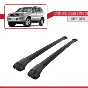 Toyota Land Cruiser Prado (J120) 2002-2006 Arası ile uyumlu ACE-1 Ara Atkı Tavan Barı SİYAH thumb 3