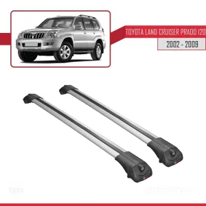 Toyota Land Cruiser Prado (J120) 2002-2006 Arası ile uyumlu ACE-1 Ara Atkı Tavan Barı GRİ thumb 3