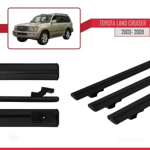 Toyota Land Cruiser 2003-2009 Arası ile uyumlu Basic Model Ara Atkı Tavan Barı SİYAH 3 ADET thumb 3