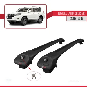 Toyota Land Cruiser 2003-2009 Arası ile uyumlu ACE-1 Ara Atkı Tavan Barı SİYAH thumb 4