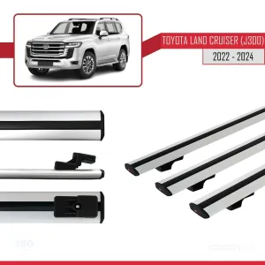 Toyota Land Cruiser (J300) 2022 ve Sonrası ile uyumlu Basic Model Ara Atkı Tavan Barı GRİ 3 ADET - Görsel 5