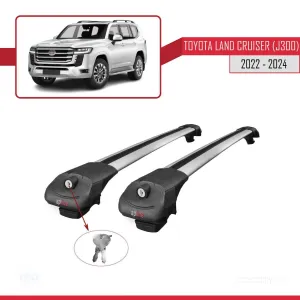 Toyota Land Cruiser (J300) 2022 ve Sonrası ile uyumlu ACE-1 Ara Atkı Tavan Barı GRİ thumb 4